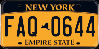 NY license plate FAQ0644