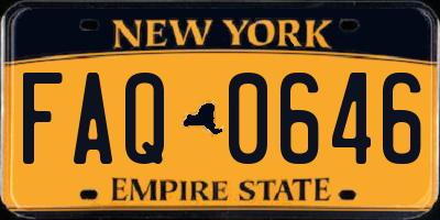 NY license plate FAQ0646