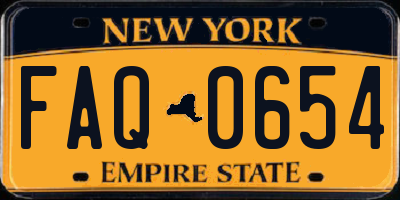 NY license plate FAQ0654