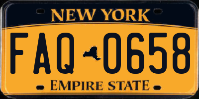 NY license plate FAQ0658