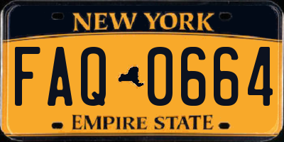 NY license plate FAQ0664