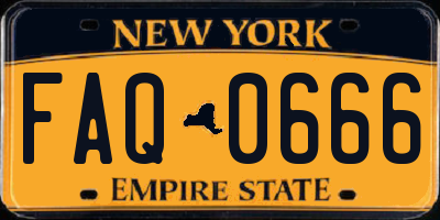 NY license plate FAQ0666
