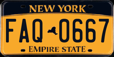 NY license plate FAQ0667