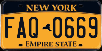 NY license plate FAQ0669