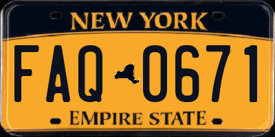 NY license plate FAQ0671