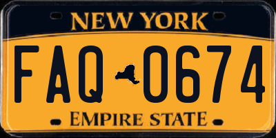 NY license plate FAQ0674