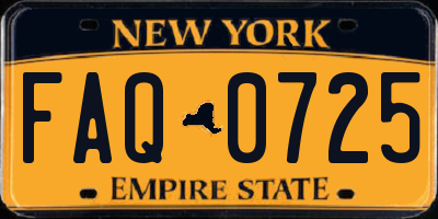NY license plate FAQ0725