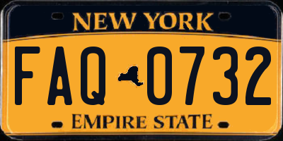 NY license plate FAQ0732