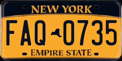 NY license plate FAQ0735