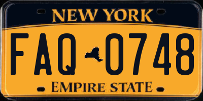 NY license plate FAQ0748