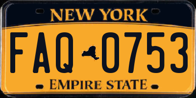 NY license plate FAQ0753
