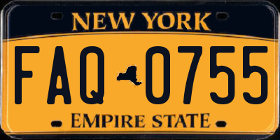 NY license plate FAQ0755