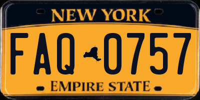 NY license plate FAQ0757