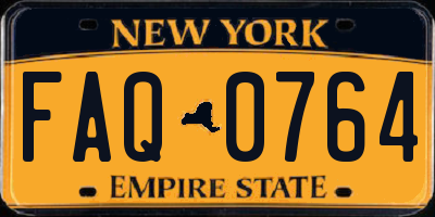 NY license plate FAQ0764