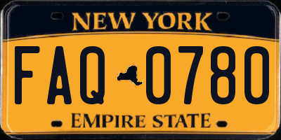 NY license plate FAQ0780