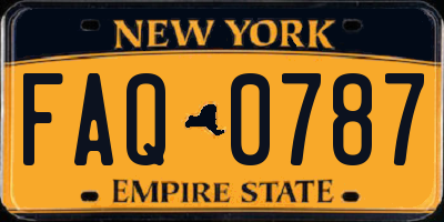 NY license plate FAQ0787