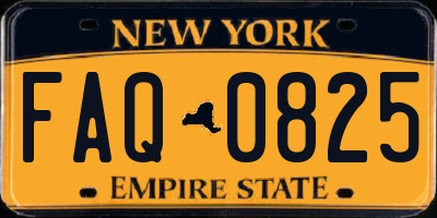 NY license plate FAQ0825