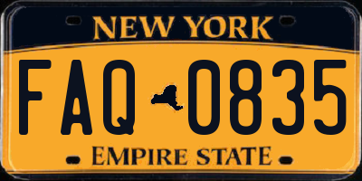 NY license plate FAQ0835