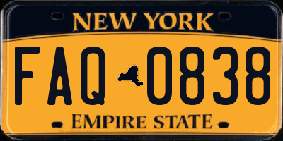 NY license plate FAQ0838