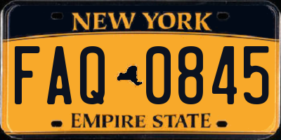 NY license plate FAQ0845