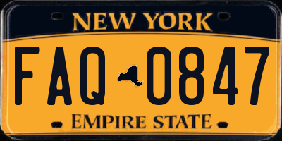 NY license plate FAQ0847