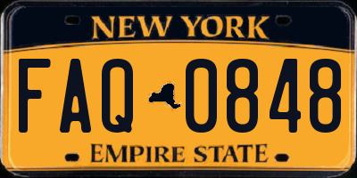 NY license plate FAQ0848