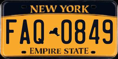 NY license plate FAQ0849
