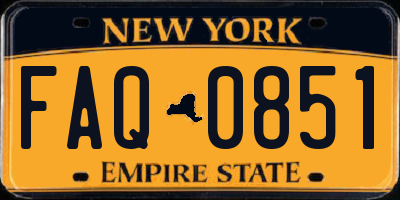 NY license plate FAQ0851