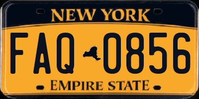 NY license plate FAQ0856