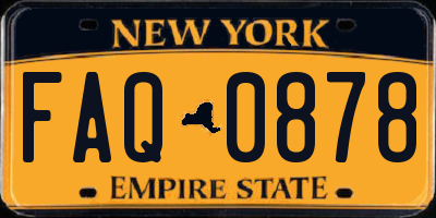 NY license plate FAQ0878