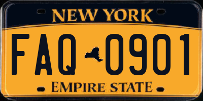 NY license plate FAQ0901