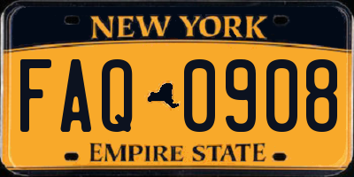 NY license plate FAQ0908