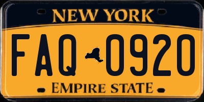 NY license plate FAQ0920