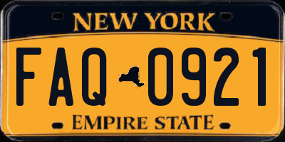 NY license plate FAQ0921