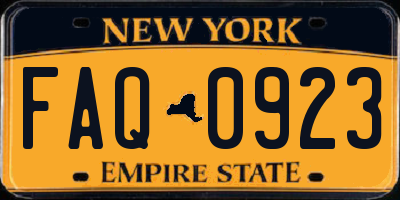 NY license plate FAQ0923