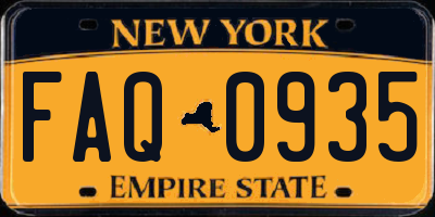 NY license plate FAQ0935