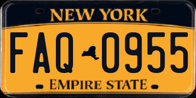 NY license plate FAQ0955