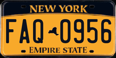 NY license plate FAQ0956