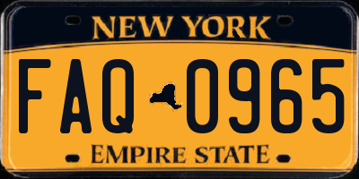 NY license plate FAQ0965