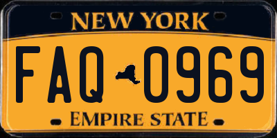 NY license plate FAQ0969