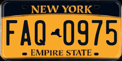 NY license plate FAQ0975