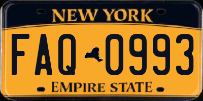 NY license plate FAQ0993