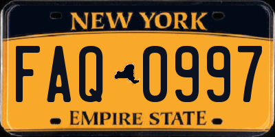 NY license plate FAQ0997