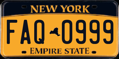 NY license plate FAQ0999