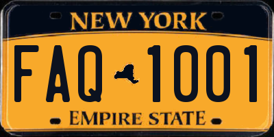 NY license plate FAQ1001