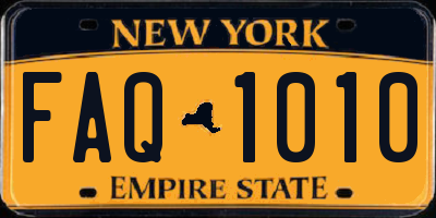 NY license plate FAQ1010