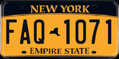 NY license plate FAQ1071
