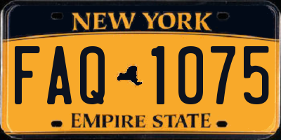 NY license plate FAQ1075