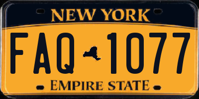 NY license plate FAQ1077