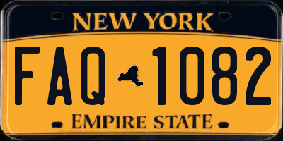 NY license plate FAQ1082